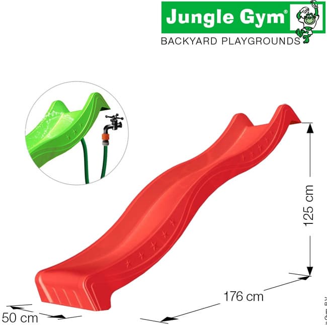 Vodeni Tobogan Spust 2.2 m - Jungle Gym Sa TUV Sertifikatom Red
