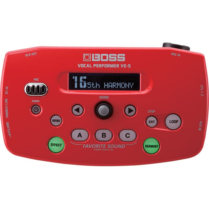 Procesor za obradu glasa sa efektima Boss VE-5 RD Vocal Processor crveni 714843