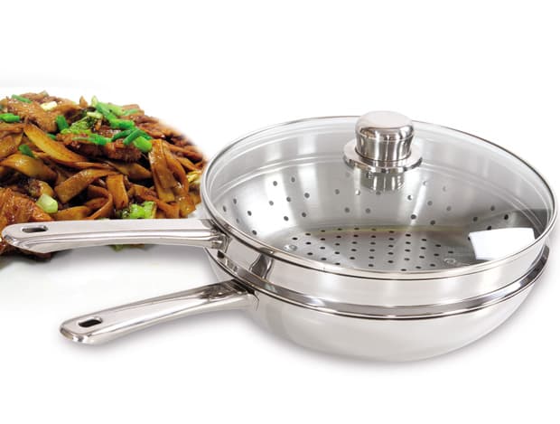 Wok set sa steamerom CL-118