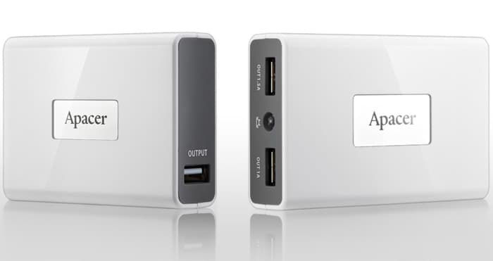 Pomoćna baterija za mobilne uređaje Apacer Mobile PowerBank B120 6600mAh White RP