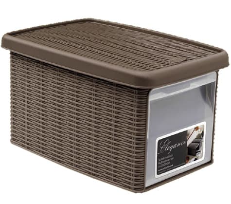 Kutija za odlaganje sa prednjim vratima Elegance S braon