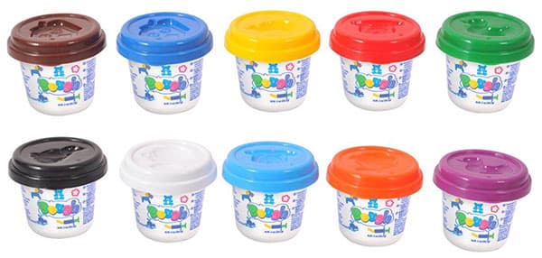 Plastelin u kutijicama - 10 različitih boja PlayGo 8610