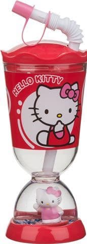 Čaša sa slamkom i figurom Hello Kitty Trudeau 6515370