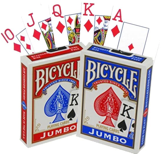 Bicycle Rider Back Jumbo Špil karata za igranje 0389