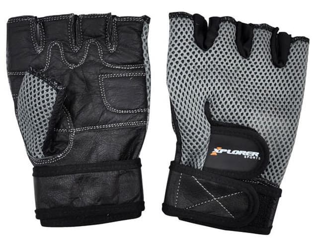 Fitnes rukavice Xplorer sive koža XXL 06654