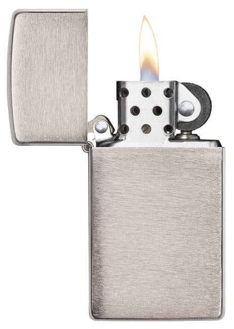 Zippo upaljač Slim® Brushed Chrome 1600