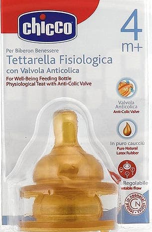 Chicco kaučuk cucla, 2kom, 4m+ - 71606