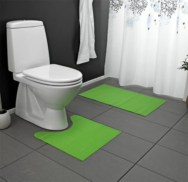 Set prostirki za kupatilo Zelena