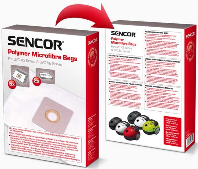 Sencor originalne mikrofiber kese za usisivače SVC_45/52