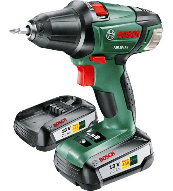 Akumulatorska bušilica odvrtač Bosch PSR 18 LI-2 sa dva akumulatora 060397330H