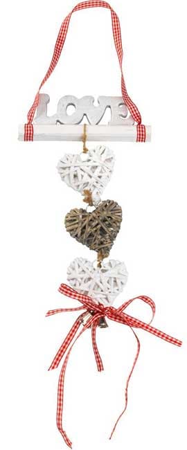 Dekorativni lanac sa srcima 73cm