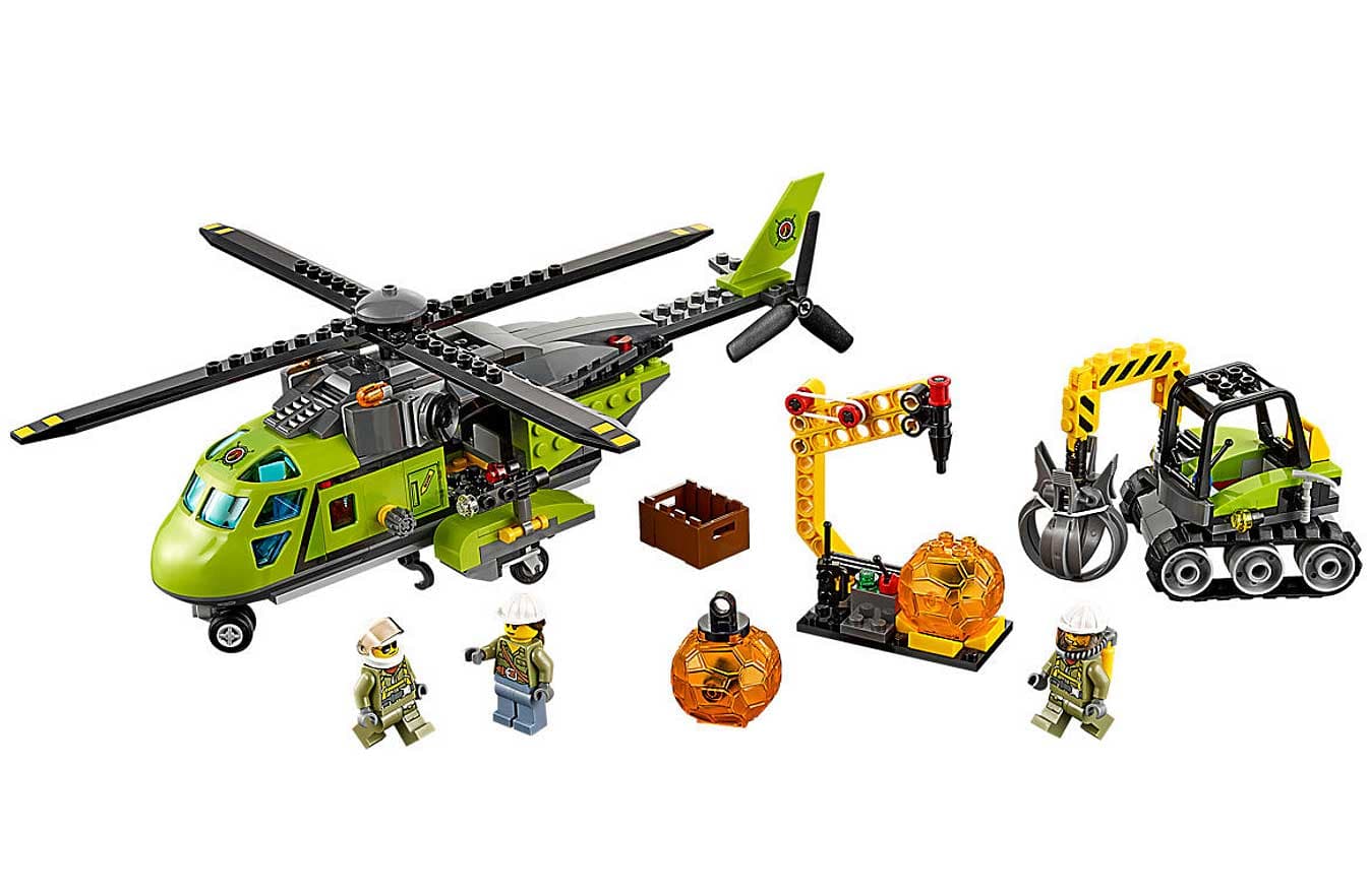 LEGO® City kocke Vulkani - Helikopter za snabdevanje LE60123
