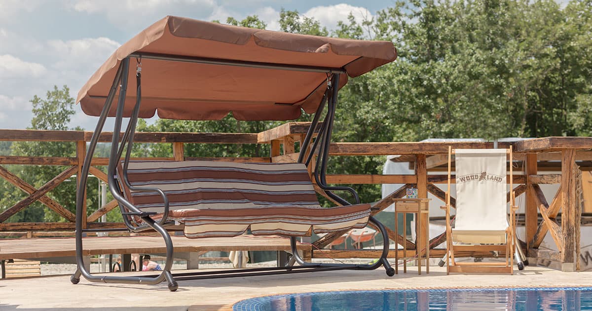 Baštenska Ljuljaška Sa Naslonom Koji Se Obara - Brown Santorini