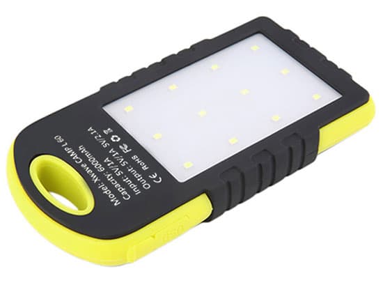 Dodatna solarna baterija za mobilne uređaje sa LED lampom 6000mAh Xwave Camp L 60 yellow