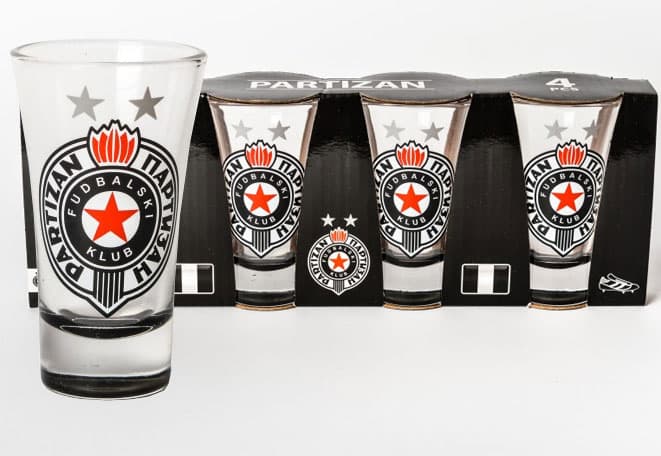 Staklene čašice za rakiju Partizan 301806