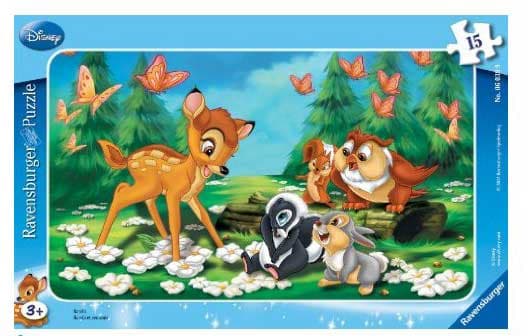 Ravensburger puzzle 15 delova - Bambi sa prijateljima 06039