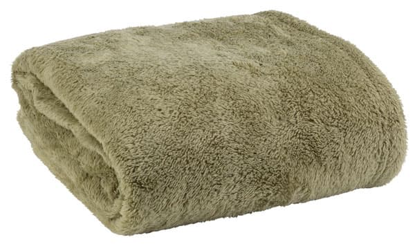 Ćebe Kronus pliš. 140x200 maslinasta