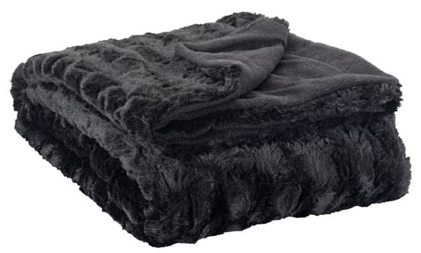 Ćebe Gena veštačko krzno 130x170 crna