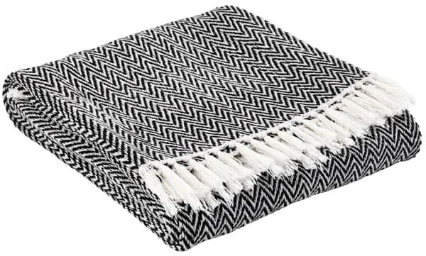 Ćebe Lina 130x170 crna/bela