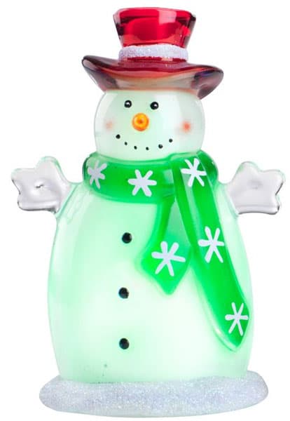 Svetleći Sneško sa šalom i cilindrom LED