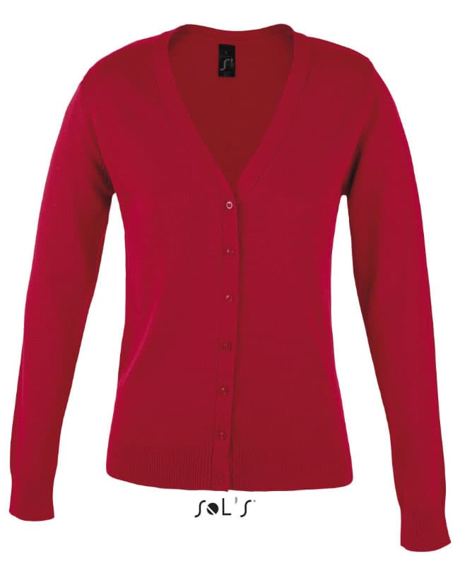 Sols Ženski džemper na kopčanje Golden Women Red veličina S 90011