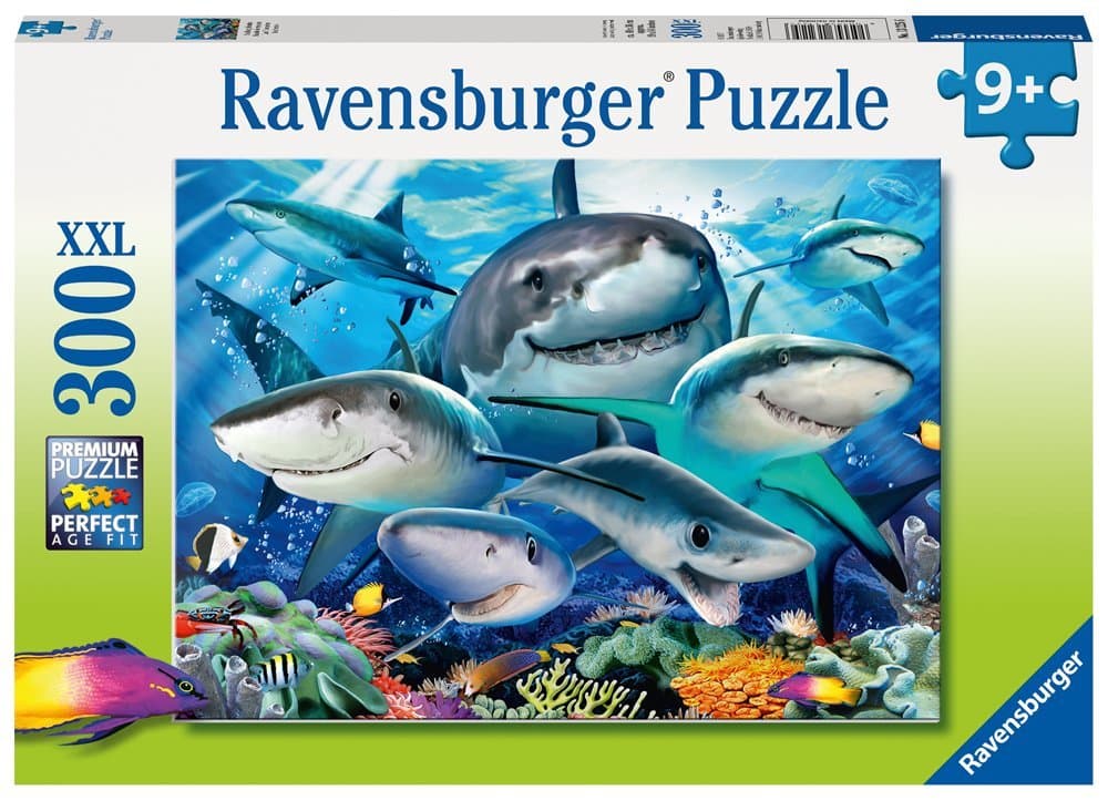 Ravensburger puzzle XXL - Životinje - Smiling Sharks 300 delova RA13225