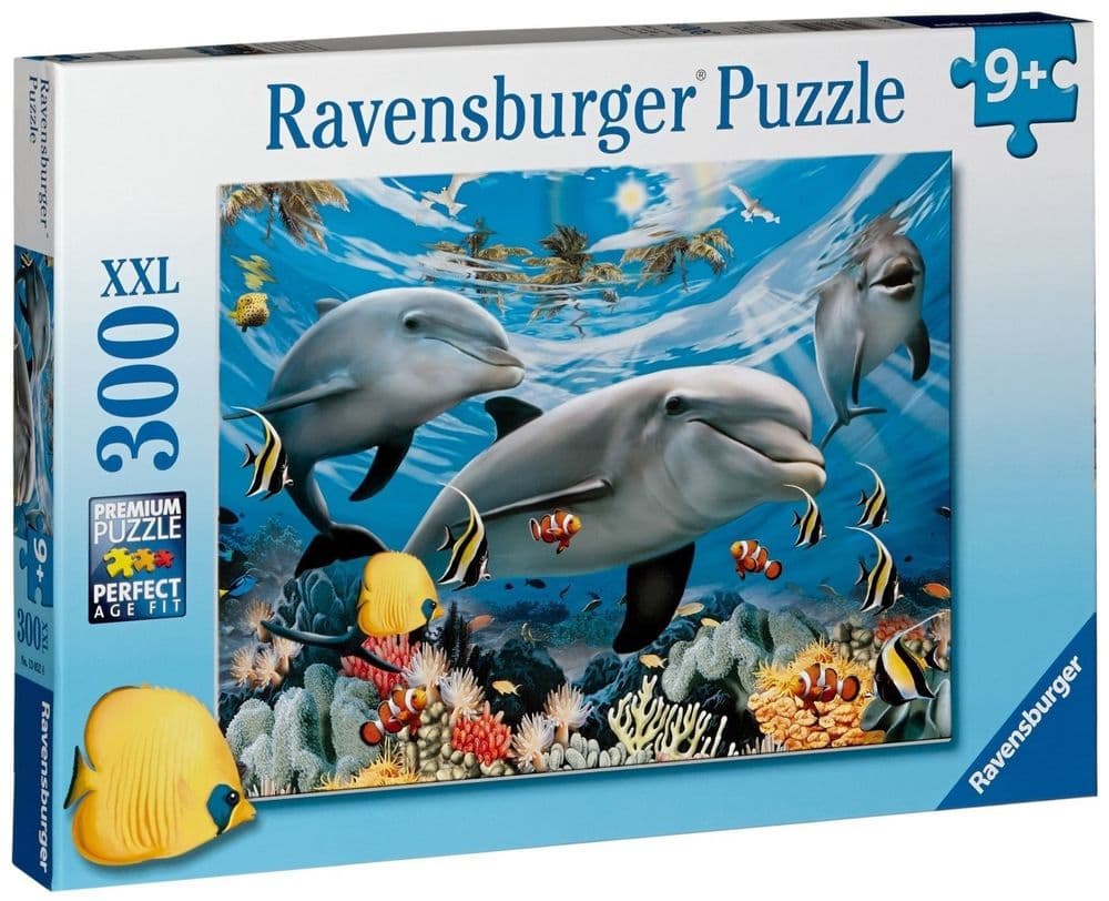 Ravensburger puzzle XXL - Životinje - Delfini - Caribbean Smile 300 delova RA13052