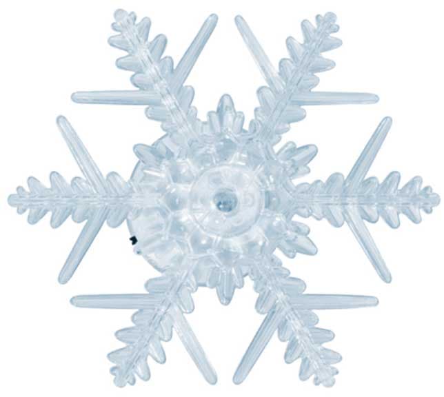 Pahulja za prozor svetleća sa LED diodom 5 komada KID331/WH