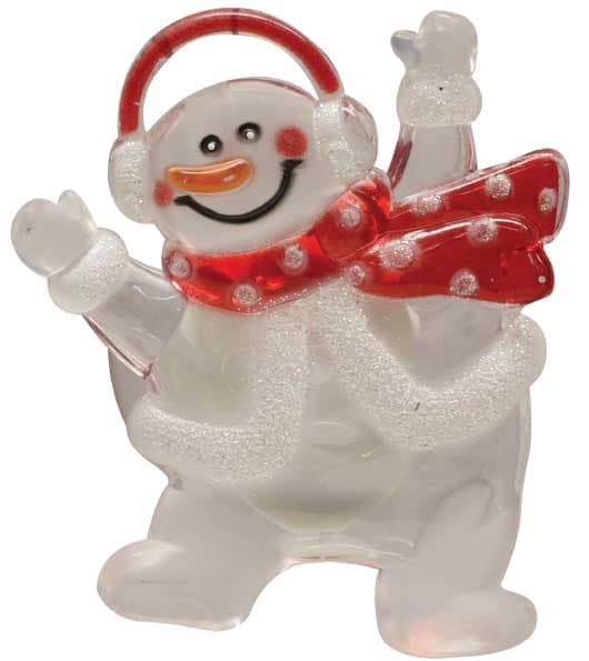 Svetleći Sneško za prozor sa kolor LED diodom KID322