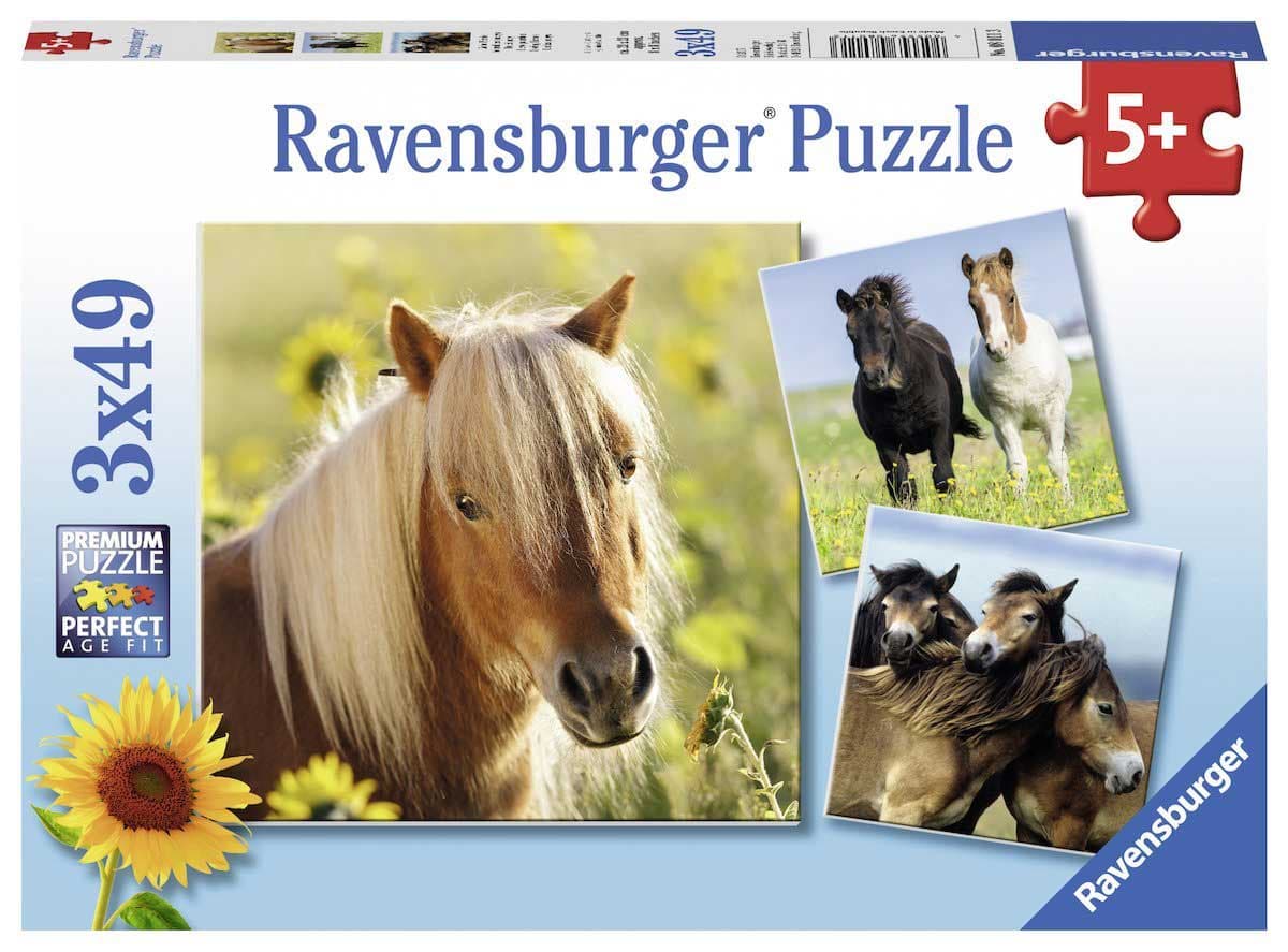 Ravensburger puzzle Dečije puzle - 3x49 - Životinje - Konji - Horses 3x49 delova RA08011