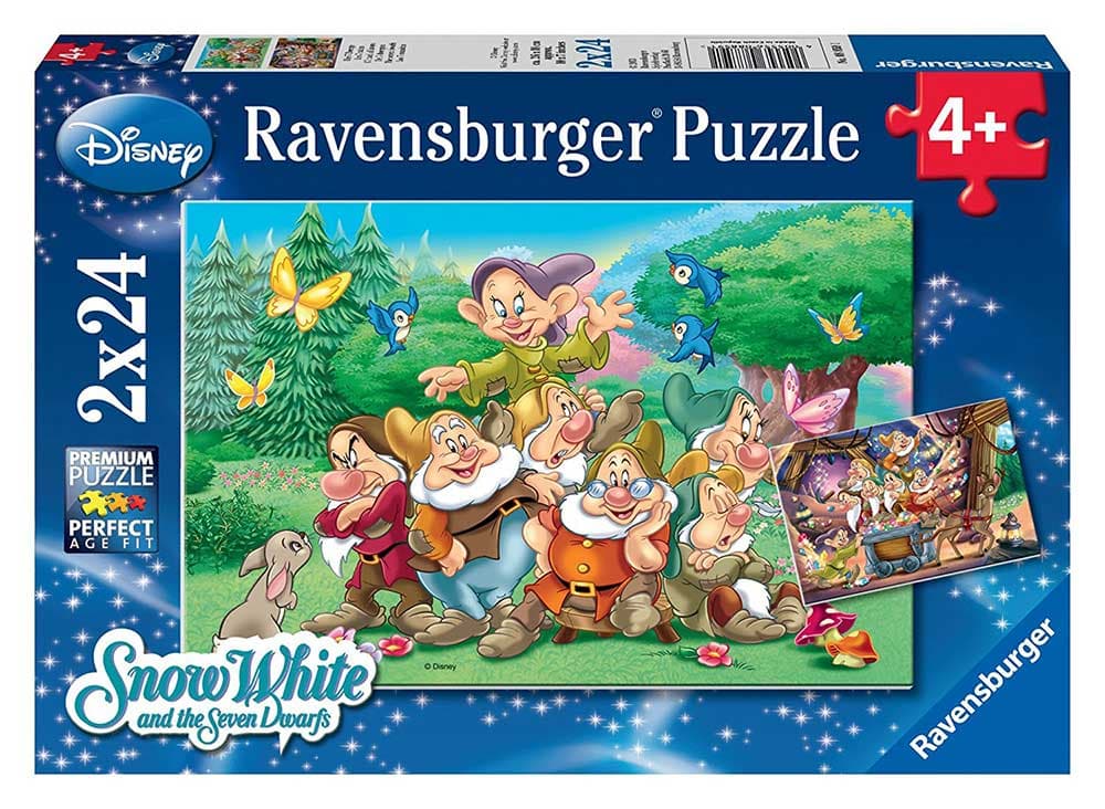 Ravensburger puzzle Dečije puzle - 2x24 - Disney - Snow White and the seven Dwarfs 2x24 dela RA08859