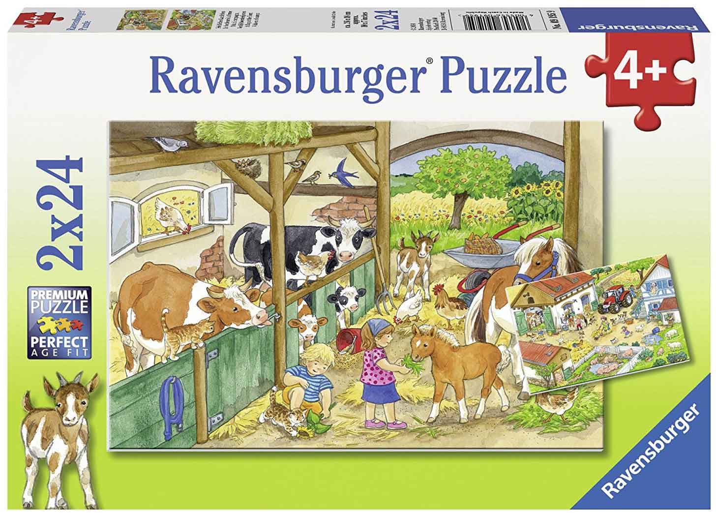 Ravensburger puzzle Dečije puzle - 2x24 - Životinje - Happy Country Life 2x24 delova RA09195