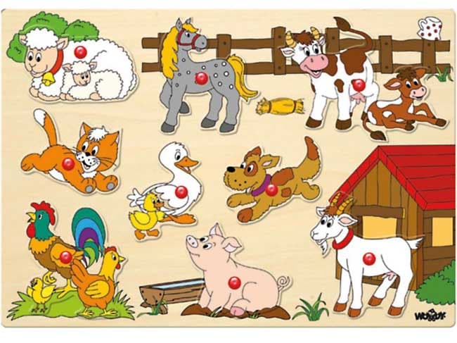 Woodyland Puzle uklapalica Životinje sa farme 91905