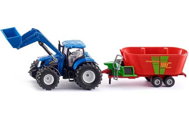 Siku New Holland traktor sa utovarivačem i mikserom 1988