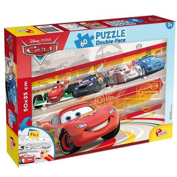 Lisciani Slagalica 60 Delova-Cars 2 u 1 Složi i Oboji 31679