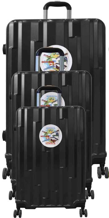 Set ABS Kofera sa točkićima i teleskopskom ručkom GL-99 Crni