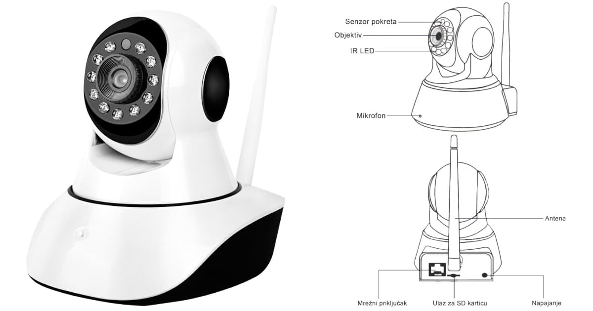 IP Wi-Fi kamera za video nadzor WFIP-5200