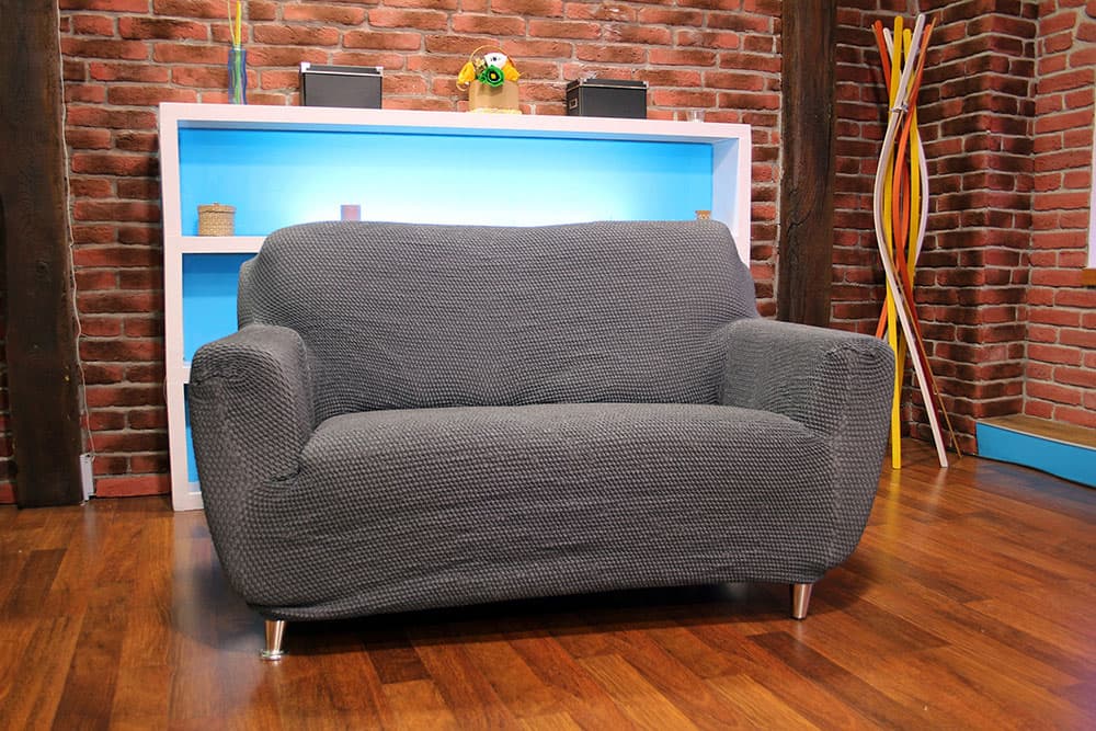 Bielastična presvlaka za dvosed siva