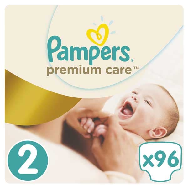 Pelene Pampers Premium Care JP2 mini 3-6kg 96 kom.