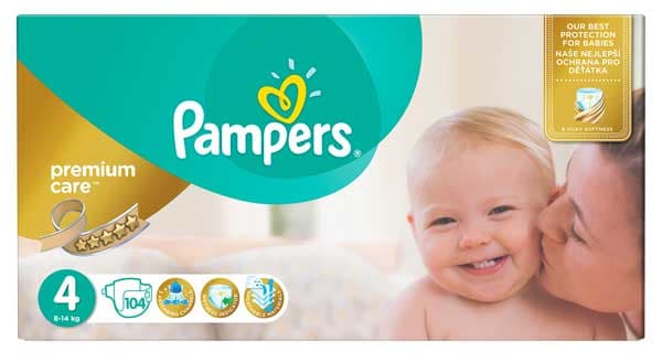 Pelene Pampers Premium Care MB4 maxi 8-14kg 104 kom.