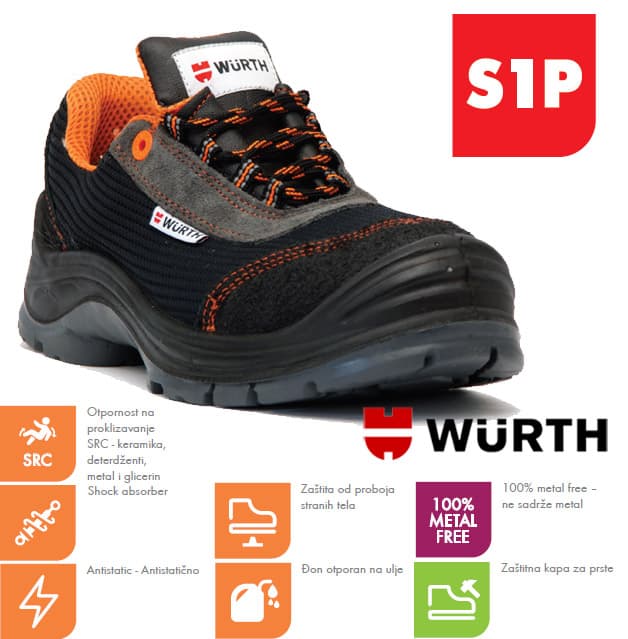 Wurth Bezbednosne cipele Atina S1P plitke vel. 46
