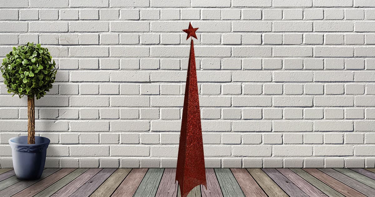 Svetleća Piramida - Crveni Abažur 120 cm Jelka