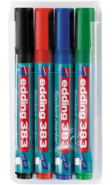 Edding Flipchart markeri sa kosim vrhom Set 4 kom. 09M383Q