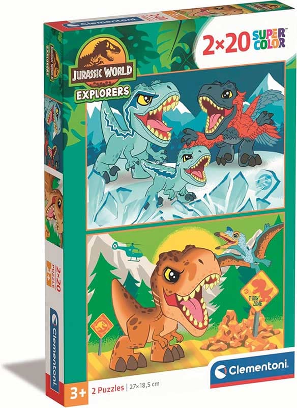Puzzle slagalice 2x20 delova Dinosaurusi Clementoni 24810