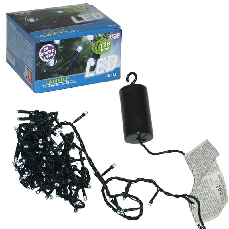 Novogodišnje lampice na baterije 128 komada