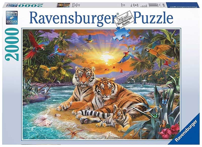Ravensburger Puzle 2000 delova - Tigrovi u sutonu 16624