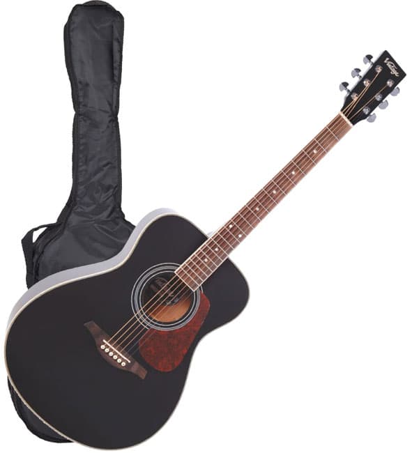 Akustična gitara sa torbom, stalkom i štimerom Vintage V300BKOFT