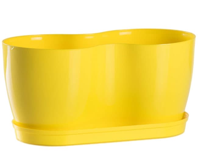 Dupla saksija za cveće Lady Žuta 2x14cm