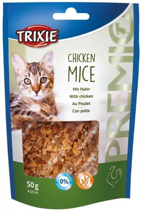 TRIXIE Hrana za mačke PREMIO Komadići MIŠ Chicken Mice 50gr