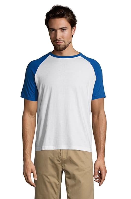 Sols Muška majica Funky white/blue veličina S 11190